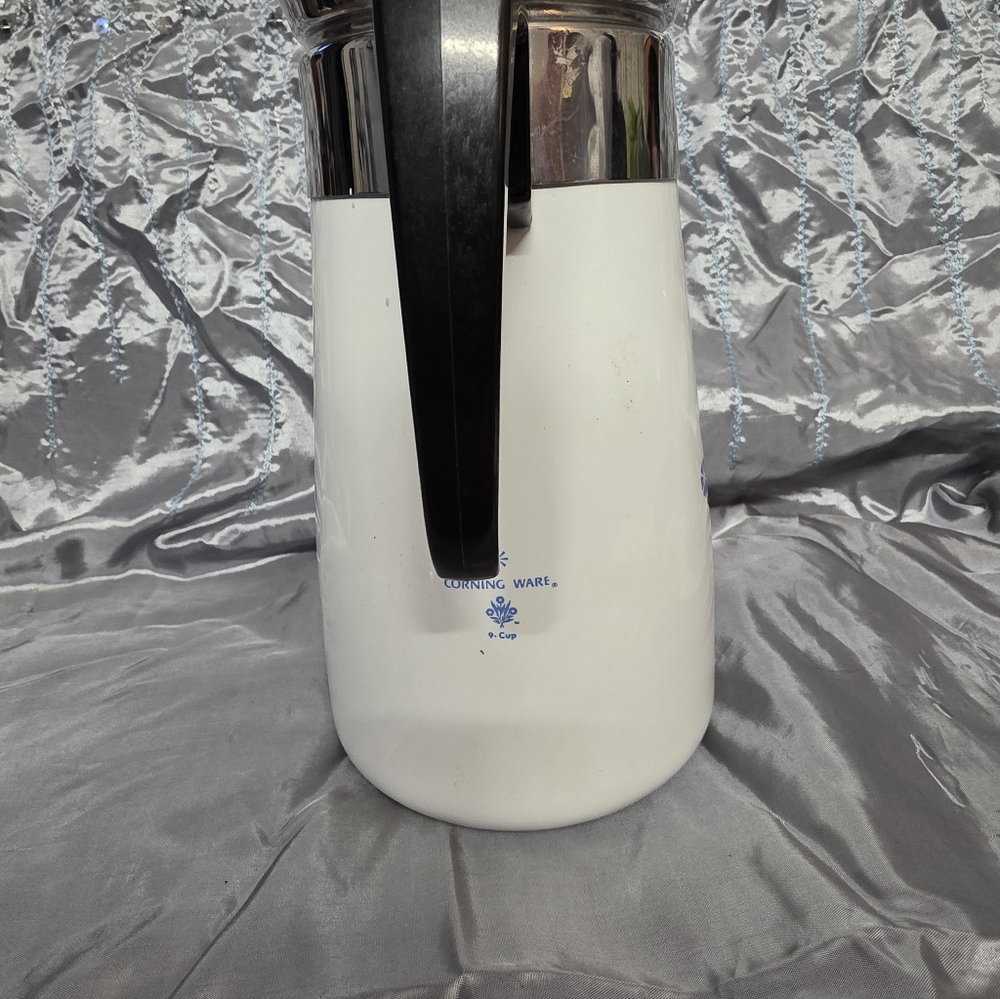 Corningware White Carafe with Blue Floral Motif - Picture 5 of 8